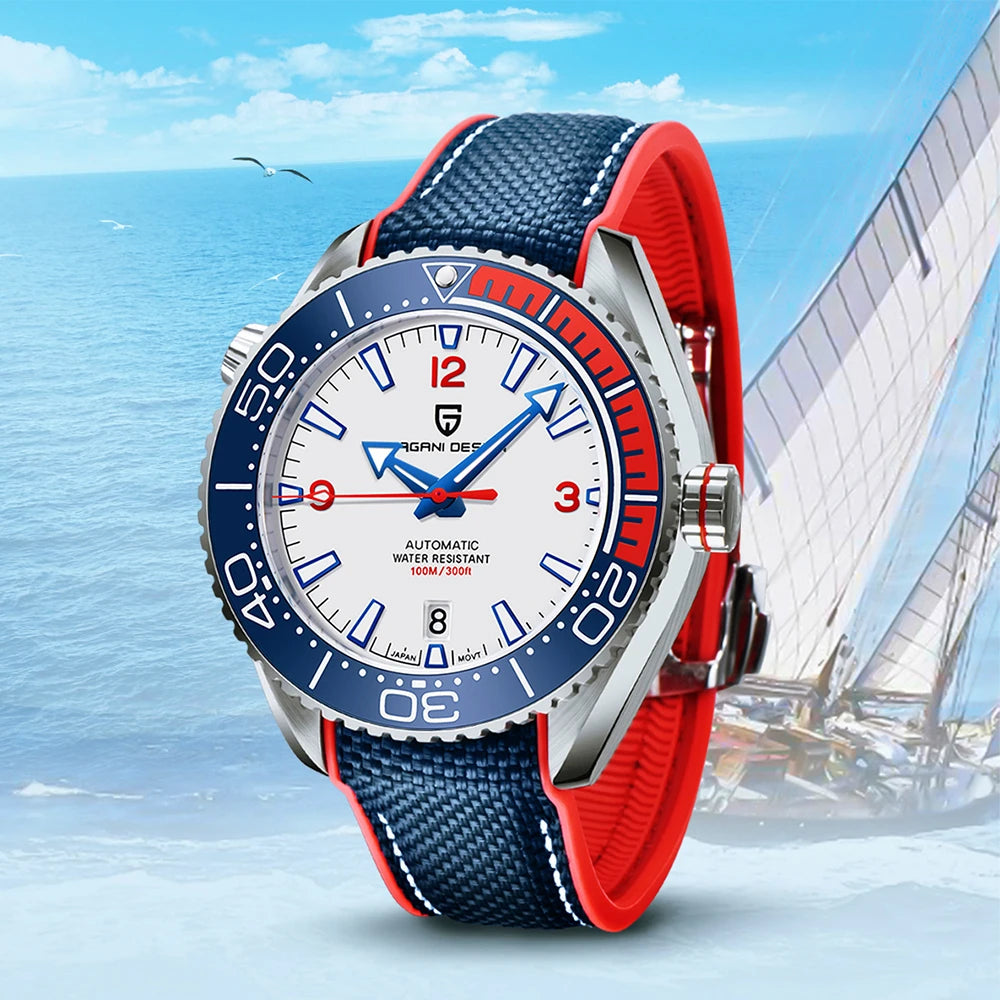PAGANI DESIGN Top Brand Sports Men Mechanical Wristwatch Ceramic Bezel Waterproof Automatic Watch New Sapphire Glass Watches Men