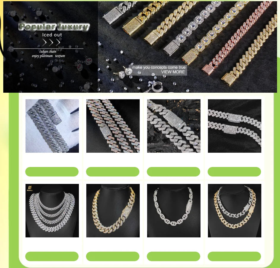 ESKEEM Fashion Jewelry Iced Emerald Cushion Cut Diamond Bracelet White Gold Inlaid Green Baguette Zircon Women's Bracelet 
