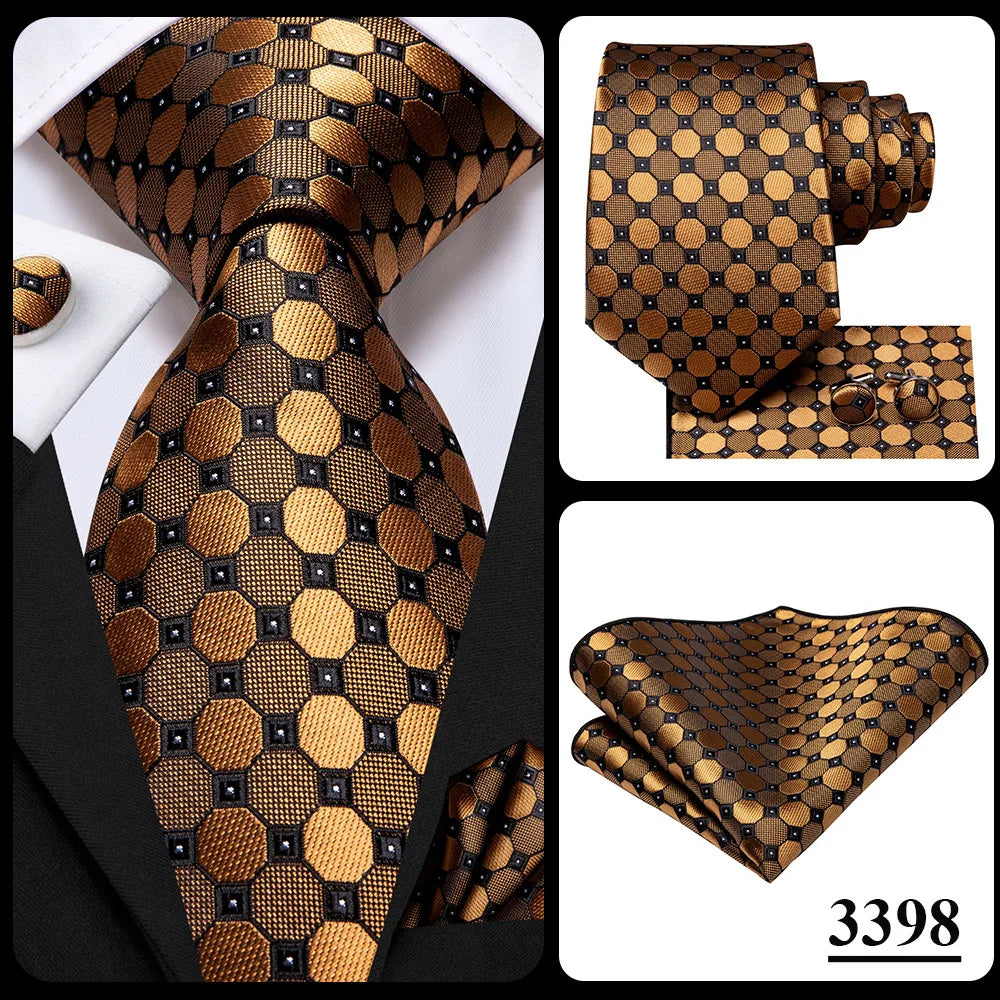 Hi-Tie Designer Silk Wedding Tie For Men Blue White Plaid Handky Cufflink Set Fashion Necktie For Men Business Party Wholesale