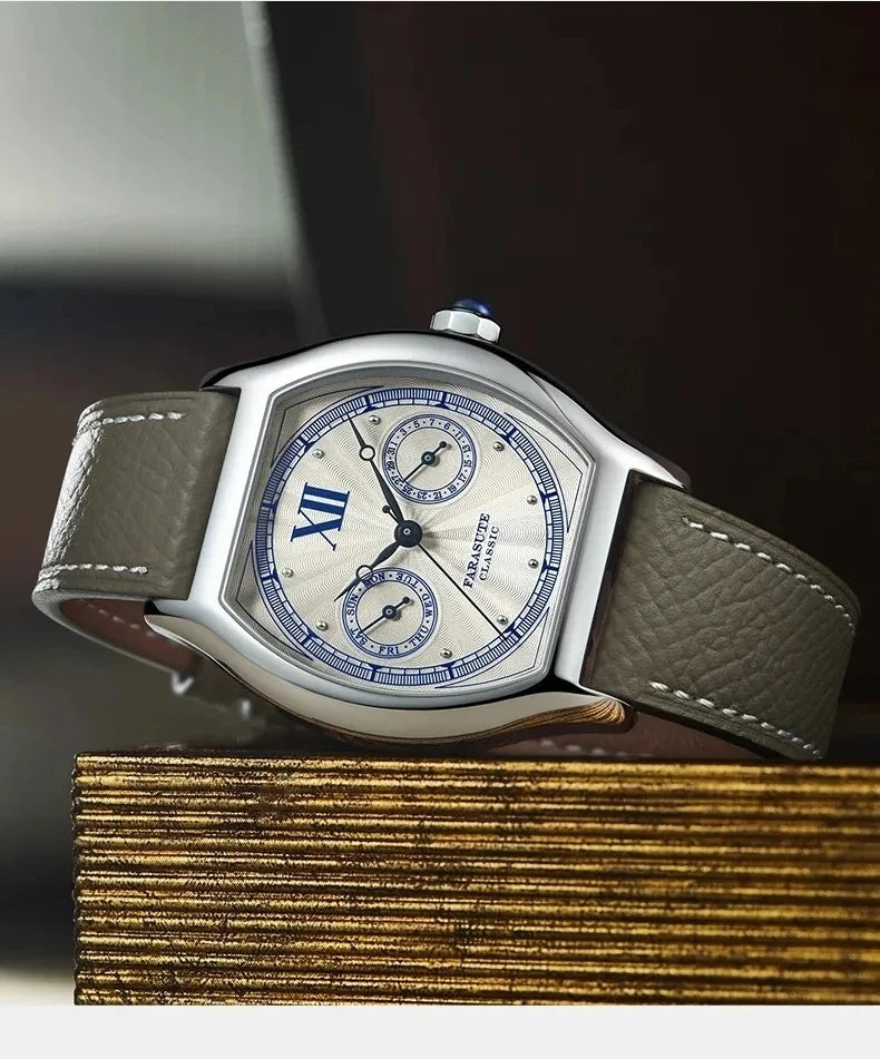 FARASUTE 2024 Men’s Quartz Watch – 36mm Stainless Steel Sports Timepiece with VH64 Movement & Sapphire Crystal – Waterproof Design