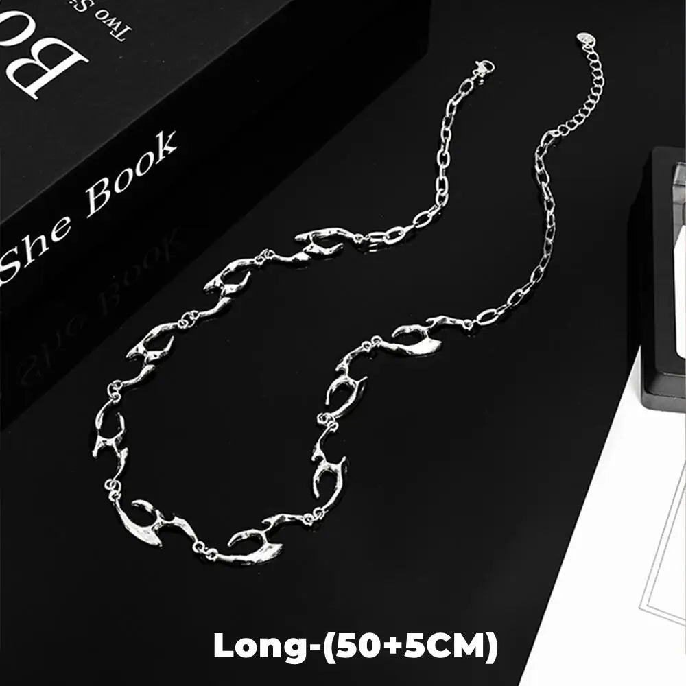 New Trend Irregular Titanium Steel Necklace For Man Luxury Collar Chain Unisex Jewelry Street Hip Hop Accessories Wholesale
