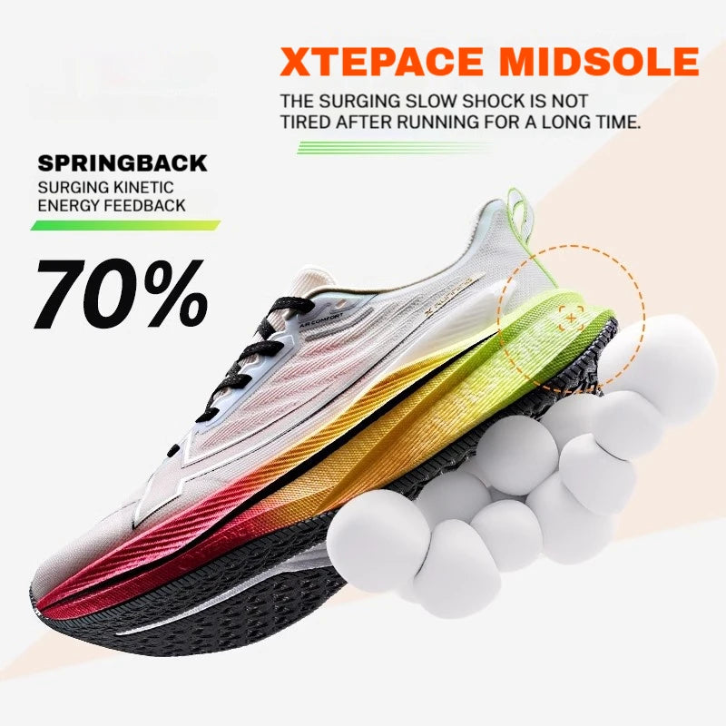Xtep 2000km 3.0 Running Shoes For Men 2025 Spring Sneakers Cushioning Training Jogging Wear-Resistant Lightweight 875119110032