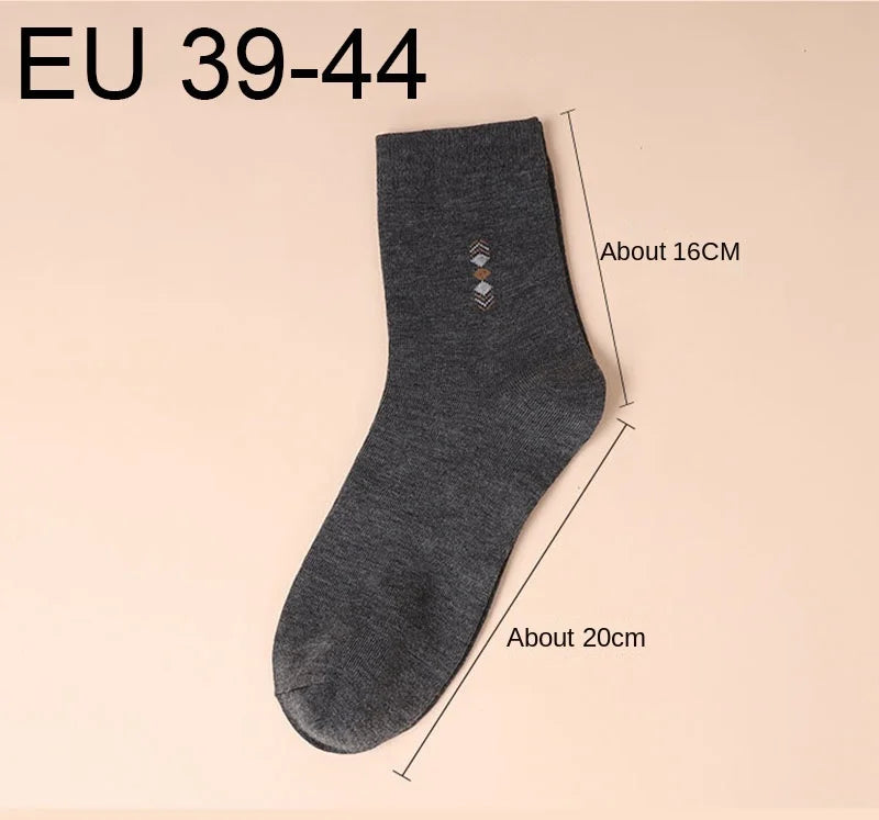 Lote de 5 pares de calcetines gruesos de moda para hombre, transpirables, desodorantes, de algodón, de alta calidad, tallas 38-44 (UE)