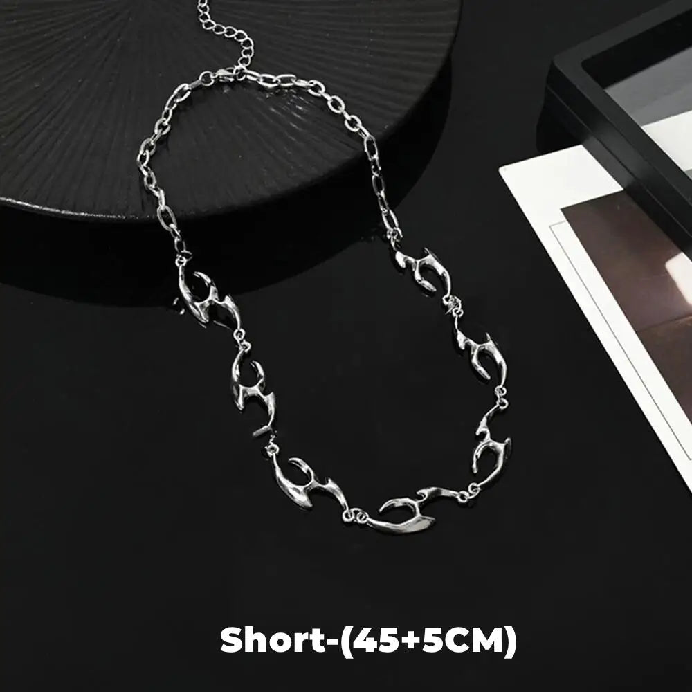 New Trend Irregular Titanium Steel Necklace For Man Luxury Collar Chain Unisex Jewelry Street Hip Hop Accessories Wholesale