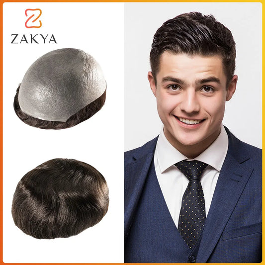 Prótese Capilar Masculina – 100% Cabelo Humano – Pele Superfina 0,02–0,04 m 