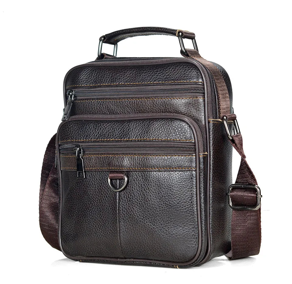 Hot Fashion Men Messenger Bags Genuine Leather Handbags for Man Luxury Brand Male Crossbody Bag for Mini Pad Boy Shoulder Bag