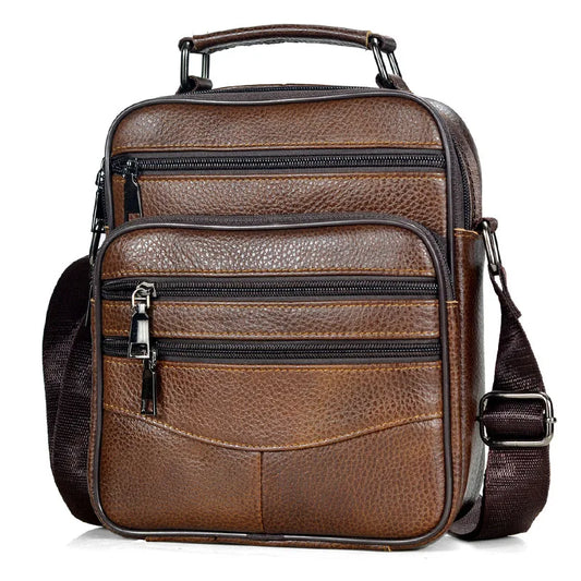 Hot Fashion Men Messenger Bags Genuine Leather Handbags for Man Luxury Brand Male Crossbody Bag for Mini Pad Boy Shoulder Bag