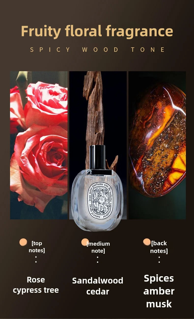 Sandalwood Perfume Men Women - Long-Lasting Light Fragrance, Niche Unisex Scent,Premium Woody Notes Fresh Clear Summer Perfume