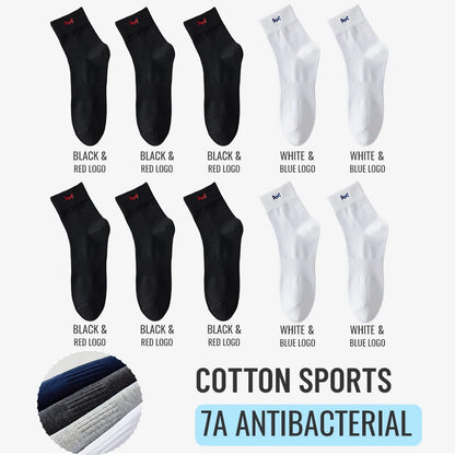 Calcetines MiiOW antibacterianos y antiolor, 100 % algodón puro, para hombre, de vestir, de negocios, largos, de color liso, transpirables, deportivos.