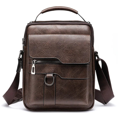Brand Men Shoulder Bag for 9.7" iPad Men PU Leather Flaps Men's Crossbody Bags Business Flap Male Solid Messenger Bag Travel Bag