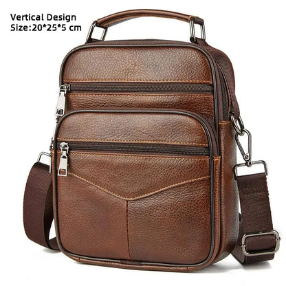 Hot Fashion Men Messenger Bags Genuine Leather Handbags for Man Luxury Brand Male Crossbody Bag for Mini Pad Boy Shoulder Bag