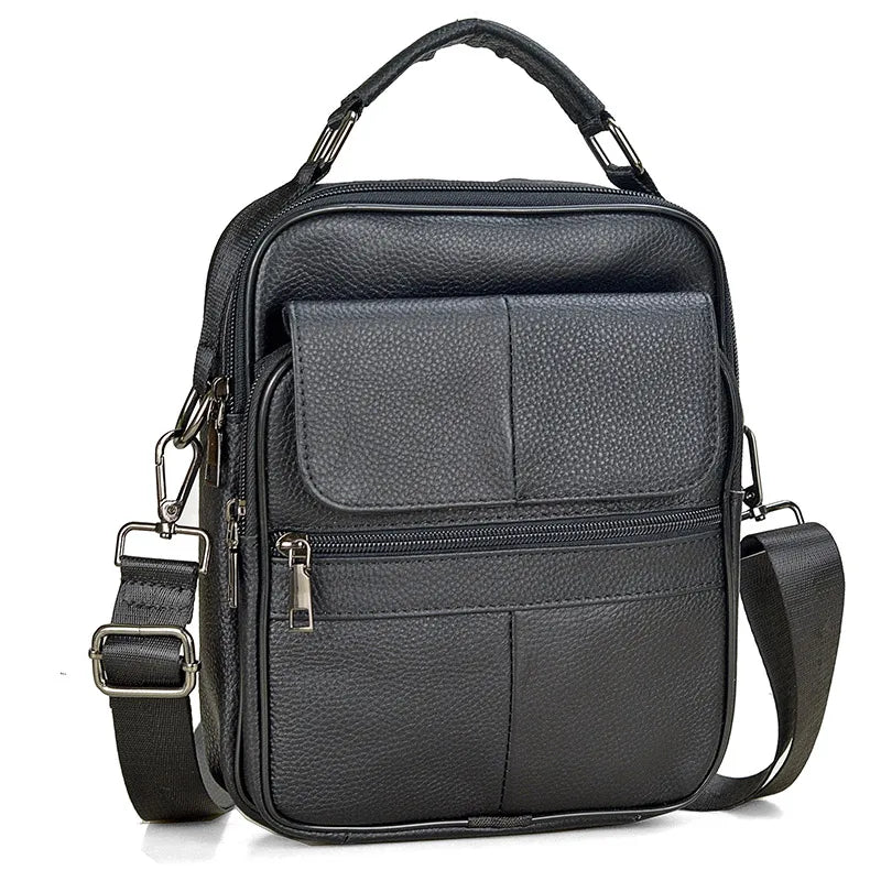 Hot Fashion Men Messenger Bags Genuine Leather Handbags for Man Luxury Brand Male Crossbody Bag for Mini Pad Boy Shoulder Bag