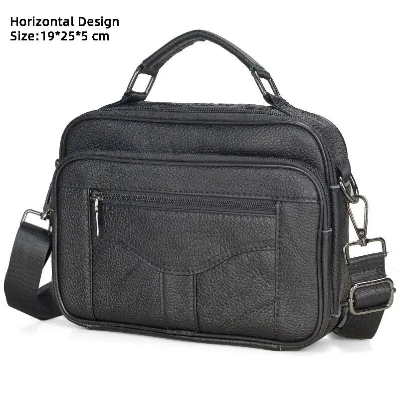 Hot Fashion Men Messenger Bags Genuine Leather Handbags for Man Luxury Brand Male Crossbody Bag for Mini Pad Boy Shoulder Bag