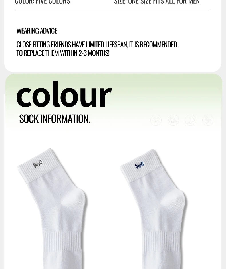 Calcetines MiiOW antibacterianos y antiolor, 100 % algodón puro, para hombre, de vestir, de negocios, largos, de color liso, transpirables, deportivos.