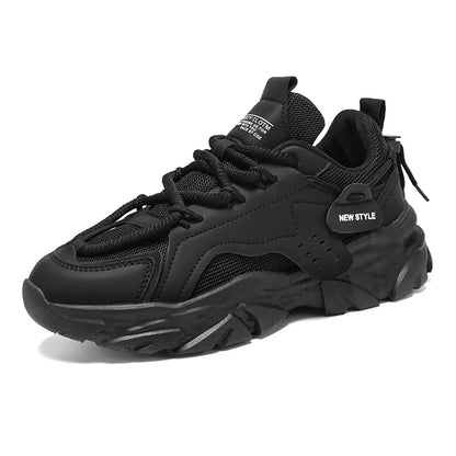 Men's breathable thick soled casual sports shoes for outdoor running four seasons new dad shoes soft soles comfort male sneakers
