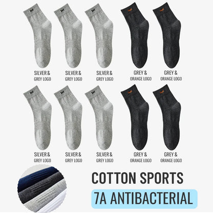 Calcetines MiiOW antibacterianos y antiolor, 100 % algodón puro, para hombre, de vestir, de negocios, largos, de color liso, transpirables, deportivos.