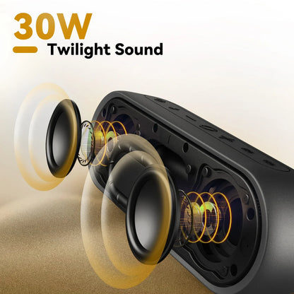 TRIBIT XSound Plus 2 Portable Bluetooth Speaker, 30W Power, IPX7 Waterproof, 24-Hour Playtime, Wireless for Camping & Hiking